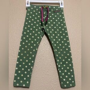 Matilda Jane Green and White Polka Dot Leggings